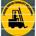 Superior Mark Floor Sign, Superior Mark, Designated Forklift Parking, 17.5in SMFS0417